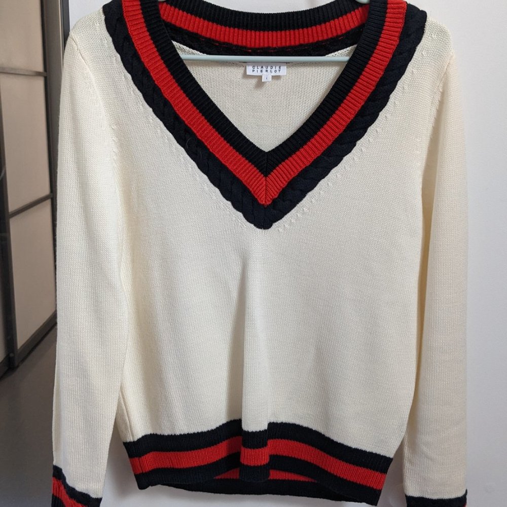 Claudie Pierlot V-neck wool-blend jumper Size 1